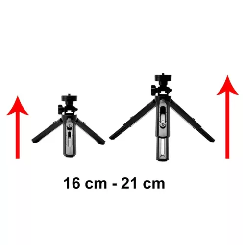Mini Tripod telefontartó állvány selfie bot és GoPro tartó fekete-9111201898547 4 kép