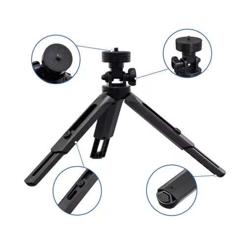 Mini Tripod telefontartó állvány selfie bot és GoPro tartó fekete-9111201898547 8 kép