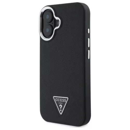  iPhone 16 Plus 6,7" fekete/fekete Grained Triangle MagSafe Guess GUHM-3666339302313 2 kép