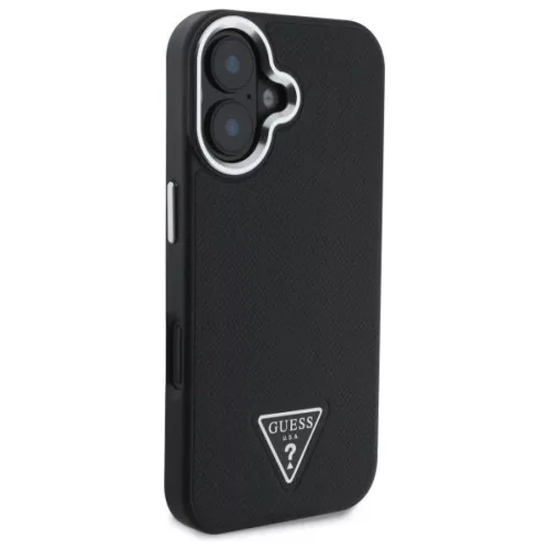  iPhone 16 Plus 6,7" fekete/fekete Grained Triangle MagSafe Guess GUHM-3666339302313 4 kép
