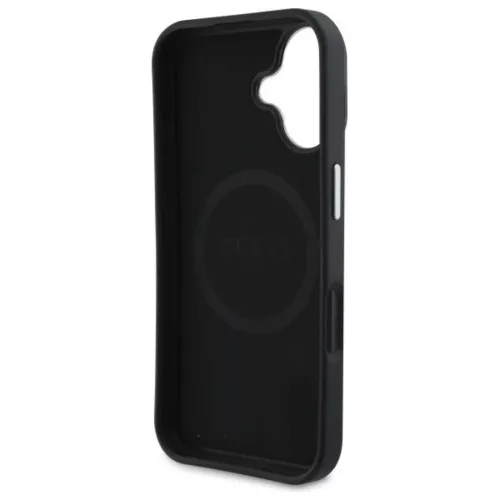  iPhone 16 Plus 6,7" fekete/fekete Grained Triangle MagSafe Guess GUHM-3666339302313 7 kép