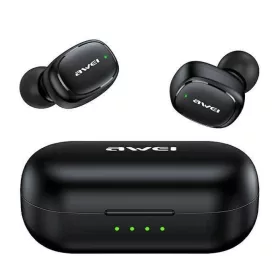 Bluetooth 5.1 TWS Fülhallgató + AWEI Dokkolóállomás (T13Pro) feke-6954284001823 1 kép