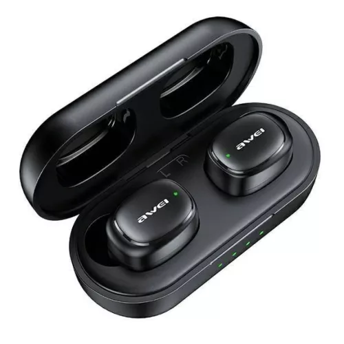 Bluetooth 5.1 TWS Fülhallgató + AWEI Dokkolóállomás (T13Pro) feke-6954284001823 2 kép