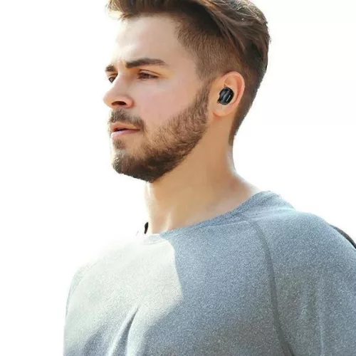 Bluetooth 5.1 TWS Fülhallgató + AWEI Dokkolóállomás (T13Pro) feke-6954284001823 8 kép