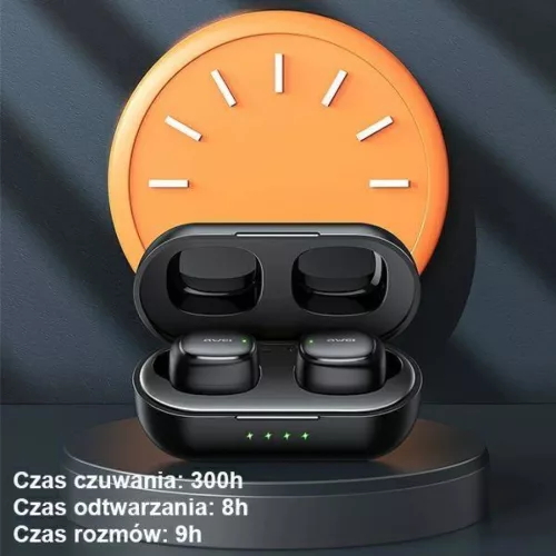 Bluetooth 5.1 TWS Fülhallgató + AWEI Dokkolóállomás (T13Pro) feke-6954284001823 9 kép