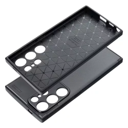 CARBON PREMIUM tok Samsung Galaxy S24 Ultra fekete tok-5903396233906 8 kép