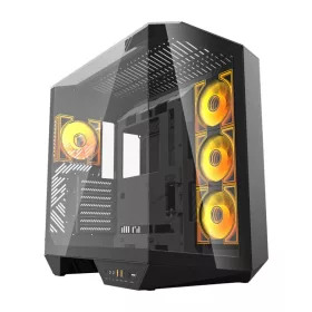   Darkflash számítógépes ház DY470 4 ventilátorral (fekete)
