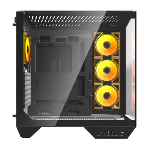 Darkflash számítógépes ház DY470 4 ventilátorral (fekete)-4711527001826 2 kép