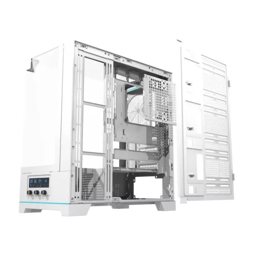 Darkflash számítógépház DY450 fehér ventilátorok nélkül-4711527001550 7 kép