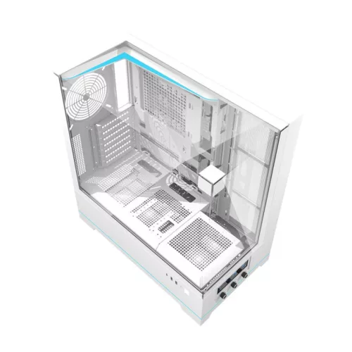 Darkflash számítógépház DY450 fehér ventilátorok nélkül-4711527001550 9 kép