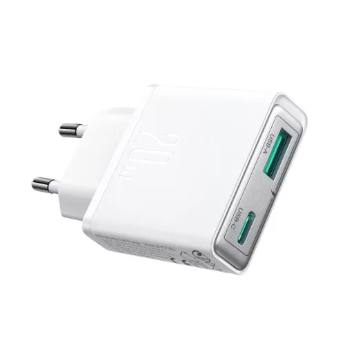 Joyroom JR-TCF14 20W USB-A USB-C szuper vékony fali töltő - Fehér-6956116724825 6 kép