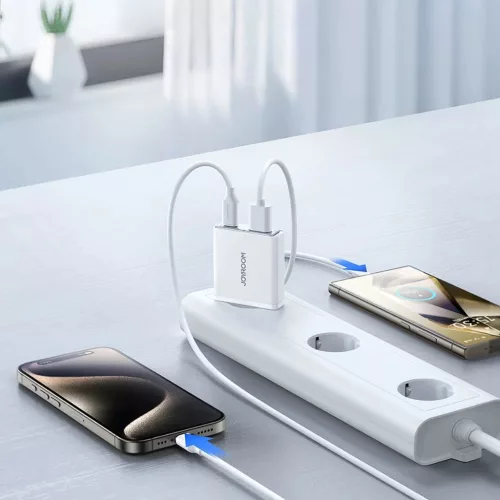 Joyroom JR-TCF14 20W USB-A USB-C szuper vékony fali töltő - Fehér-6956116724825 9 kép