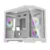 Darkflash Számítógép Ház FT418 + 6 aRGB ventilátor (fehér)