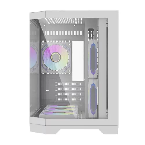 Darkflash Számítógép Ház FT418 + 6 aRGB ventilátor (fehér)-6926170048342 2 kép