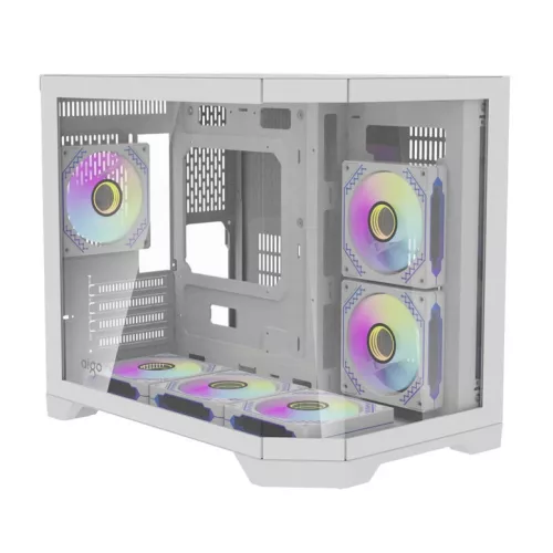 Darkflash Számítógép Ház FT418 + 6 aRGB ventilátor (fehér)-6926170048342 8 kép