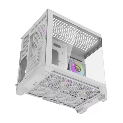 Darkflash Számítógép Ház FT418 + 6 aRGB ventilátor (fehér)-6926170048342 10 kép