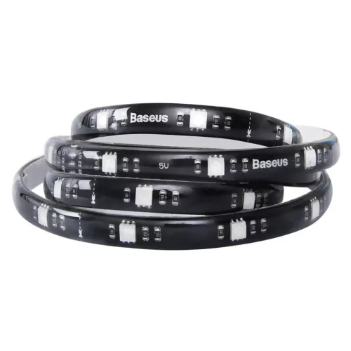 Baseus SMD LED csík, szalag 5W 1,5 m + távirányító fekete (DGKU-0-6953156219748 2 kép