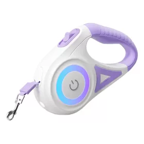 Rojeco kutya automata póráz LED 5 m (lila)