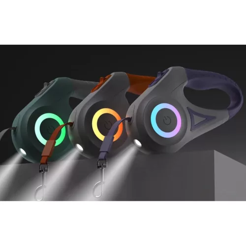 Rojeco kutya automata póráz LED 5 m (lila)-6975116294749 3 kép