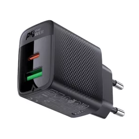 Acefast A78 hálózati GaN USB-A / USB-C PD 20W - Fekete Töltő-6974316283256 2 kép