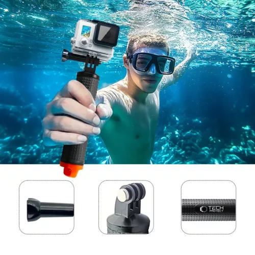 Tech-protect Ga100 Float Hand Grip Gopro / Dji Fekete-5906302372447 4 kép