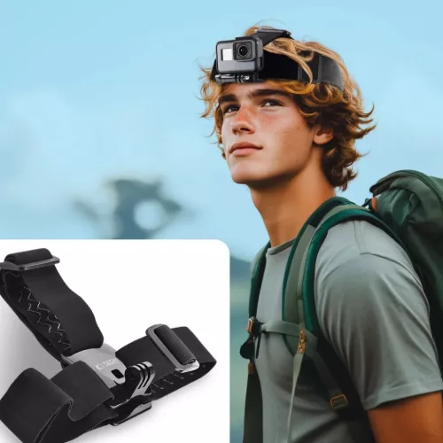 Tech-protect Ga100 Fejpánt Gopro / Dji Fekete-5906302371754 3 kép