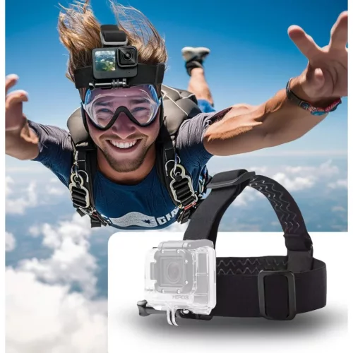 Tech-protect Ga100 Fejpánt Gopro / Dji Fekete-5906302371754 4 kép