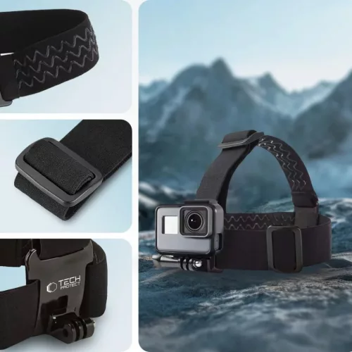 Tech-protect Ga100 Fejpánt Gopro / Dji Fekete-5906302371754 5 kép