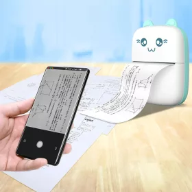 Mini bluetooth hőnyomtató fotókhoz, jegyzetekhez fehér-kék Fun Pr-5900217997979 2 kép