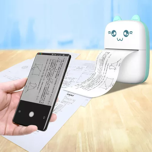 Mini bluetooth hőnyomtató fotókhoz, jegyzetekhez fehér-kék Fun Pr-5900217997979 2 kép