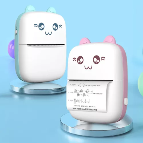 Mini bluetooth hőnyomtató fotókhoz, jegyzetekhez fehér-kék Fun Pr-5900217997979 3 kép