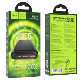 HOCO powerbank 20000 mAh PD QC 3A 22,5W J101A fekete-6931474782496 2 kép
