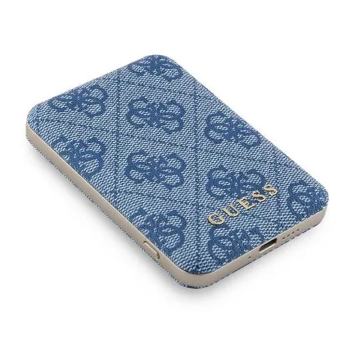 Guess Induction Powerbank 15W GUPB5FP4EMGB 5000mAh kék/kék 4G bőr f-3666339210601 3 kép
