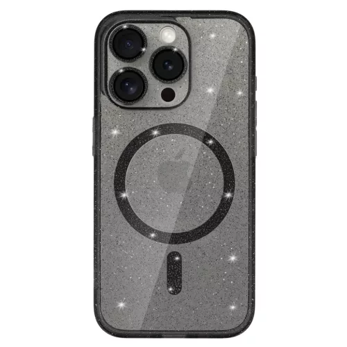 Glitter Magsafe tok Samsung Galaxy S25 fekete átlátszó-5900217454847 2 kép