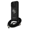  iPhone 16 Pro Max Fekete Guess PU 4G Fém Logó Crossbody Pántos tok-3666339434298 1 kép