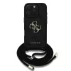  iPhone 16 Pro Max Fekete Guess PU 4G Fém Logó Crossbody Pántos tok-3666339434298 2 kép