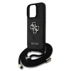  iPhone 16 Pro Max Fekete Guess PU 4G Fém Logó Crossbody Pántos tok-3666339434298 4 kép