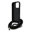  iPhone 16 Pro Max Fekete Guess PU 4G Fém Logó Crossbody Pántos tok-3666339434298 5 kép