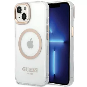 Guess Metal Outline MagSafe iPhone 15 Plus / 14 Plus tok - arany-3666339196905 1 kép