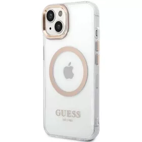 Guess Metal Outline MagSafe iPhone 15 Plus / 14 Plus tok - arany-3666339196905 2 kép