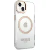 Guess Metal Outline MagSafe iPhone 15 Plus / 14 Plus tok - arany-3666339196905 4 kép