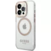 Guess Metal Outline Magsafe iPhone 15 Pro Max tok - arany-3666339196929 2 kép