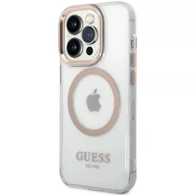Guess Metal Outline Magsafe iPhone 15 Pro Max tok - arany-3666339196929 2 kép