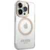 Guess Metal Outline Magsafe iPhone 15 Pro Max tok - arany-3666339196929 4 kép