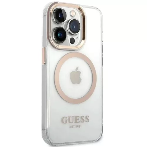 Guess Metal Outline Magsafe iPhone 15 Pro Max tok - arany-3666339196929 4 kép