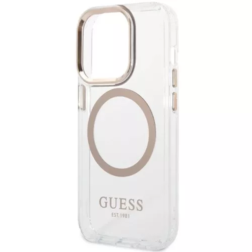 Guess Metal Outline Magsafe iPhone 15 Pro Max tok - arany-3666339196929 6 kép