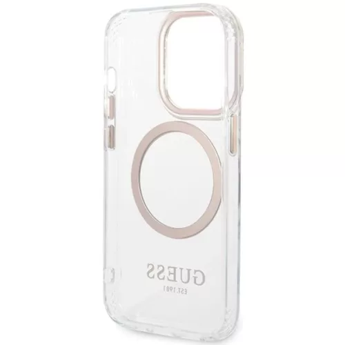 Guess Metal Outline Magsafe iPhone 15 Pro Max tok - arany-3666339196929 7 kép