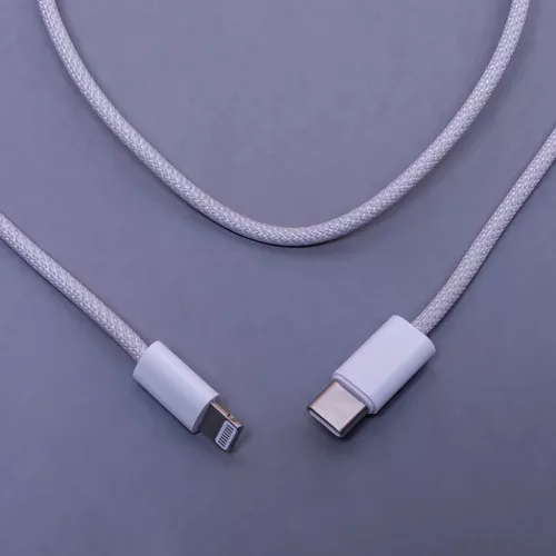 Maxlife MXUC-06 kábel USB-C - Lightning 1,0 m 20W szürke nylon-5900495054425 3 kép