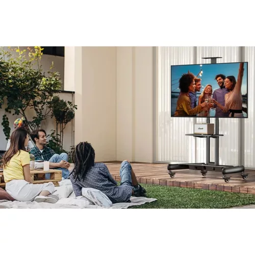 Perlesmith 32-82" TV kocsi, gurulós tv tartó PSTVMC05-US-5906168437946 5 kép