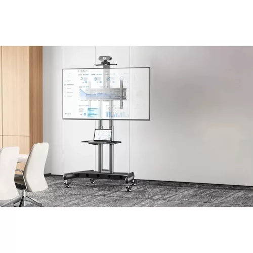 Perlesmith 32-82" TV kocsi, gurulós tv tartó PSTVMC05-US-5906168437946 6 kép